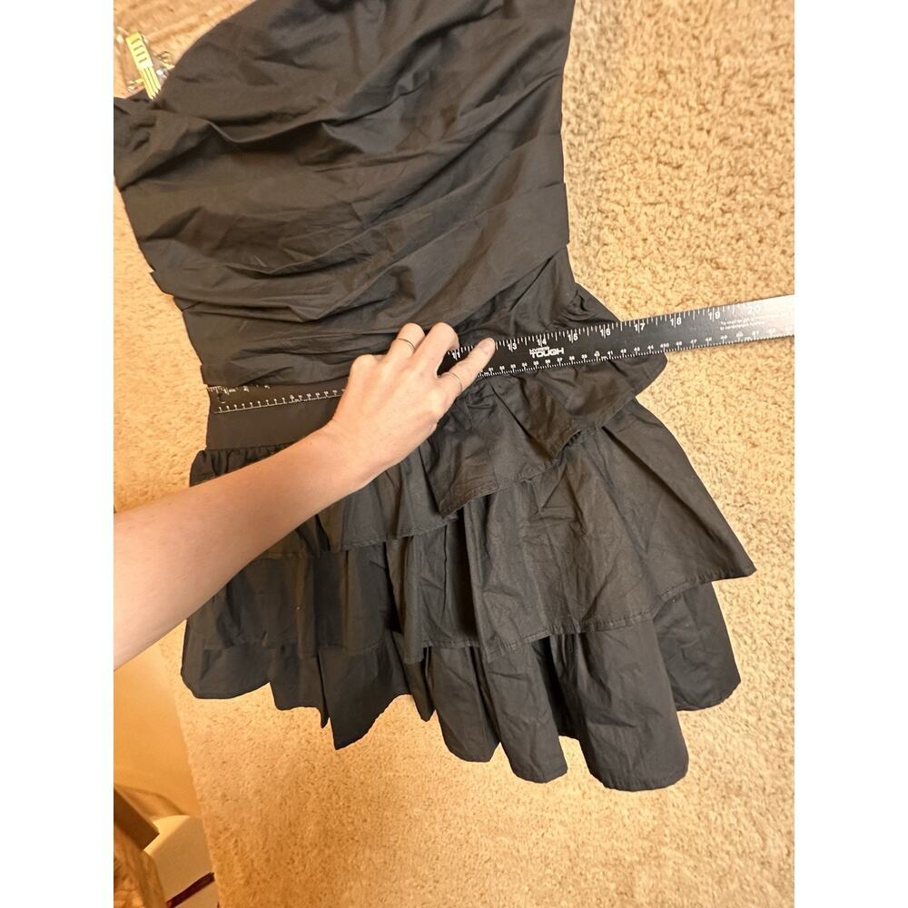 Hello Molly Black Strapless Ruffle Mini Dress - Picture 12 of 14